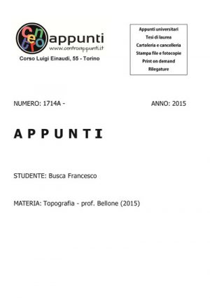 Busca Francesco - Topografia - Prof. Bellone (2015)