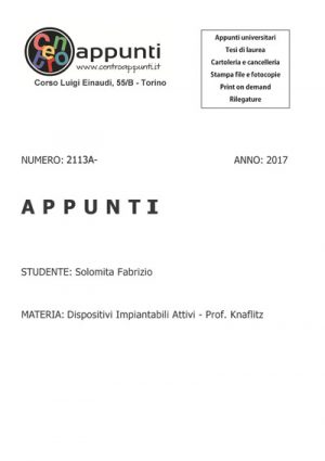 Solomita Fabrizio - Dispositivi Impiantabili Attivi - Prof. Knaflitz