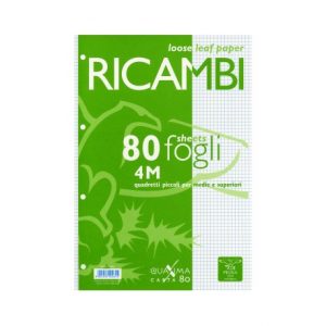 RICAMBI FORATI A5 DA 4 MM.