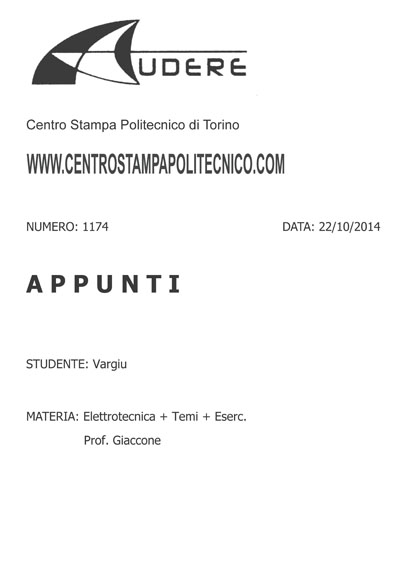 Vargiu - Elettrotecnica + Temi + Eserc.. Prof. Giaccone